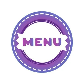 Colorful gradient flyer for cafe with. White sticker isolated on white Stock-Illustration