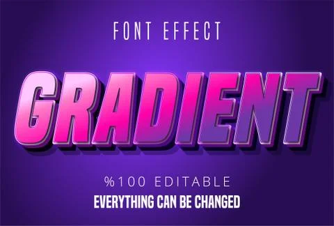 Colorful gradient font effect Stock Illustration