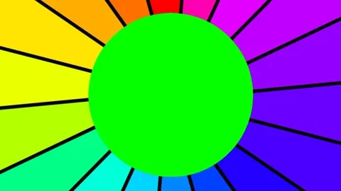 Colorful gradient Frame with Rotating Display on circle green screen Stock Footage 276383838