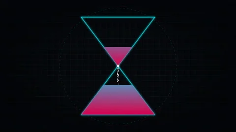 Colorful gradient hourglass shapes. Vídeo Stock 337010339