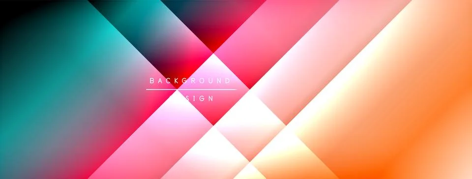 Colorful gradient with lines made of shadow and light. Creative background Stock Illustration