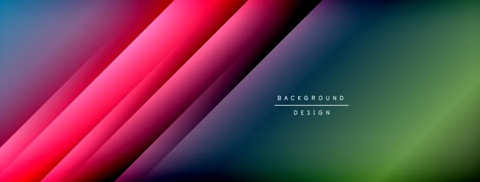 Colorful gradient with lines made of shadow and light. Creative background Stock Illustration
