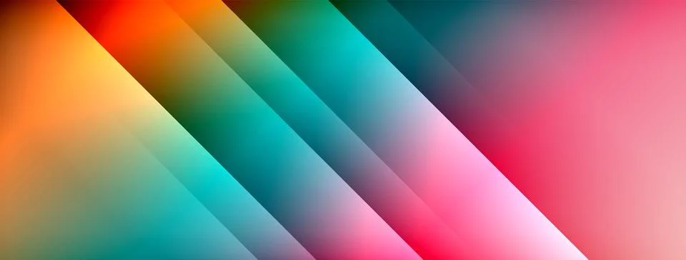 Colorful gradient with lines made of shadow and light. Creative background Stock Illustration