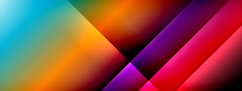 Colorful gradient with lines made of shadow and light. Creative background Stock Illustration