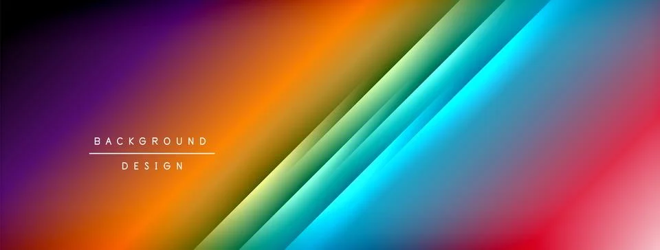Colorful gradient with lines made of shadow and light. Creative background Stockillustratie