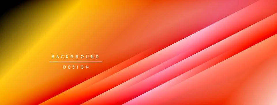 Colorful gradient with lines made of shadow and light. Creative background Stock Illustration