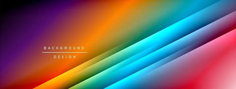 Colorful gradient with lines made of shadow and light. Creative background Stock Illustration