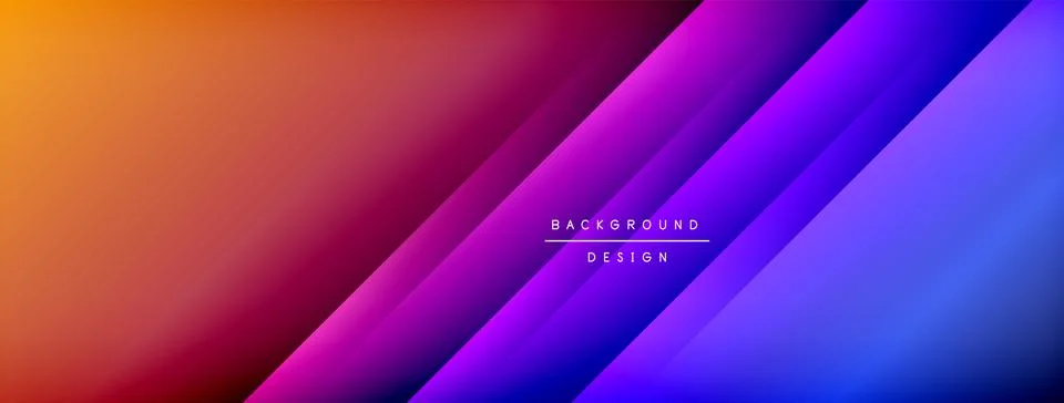 Colorful gradient with lines made of shadow and light. Creative background Stock Illustration