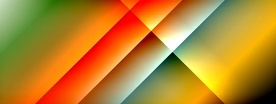 Colorful gradient with lines made of shadow and light. Creative background Stock Illustration