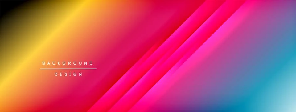 Colorful gradient with lines made of shadow and light. Creative background Stock Illustration