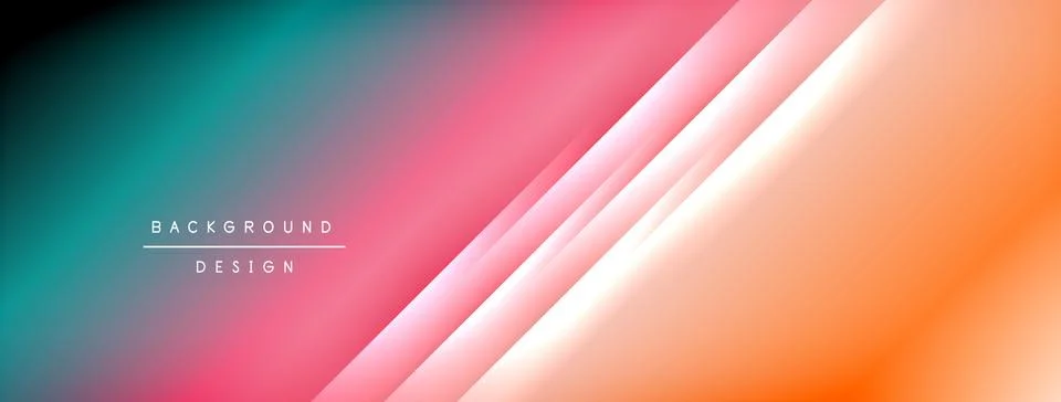 Colorful gradient with lines made of shadow and light. Creative background Stock Illustration