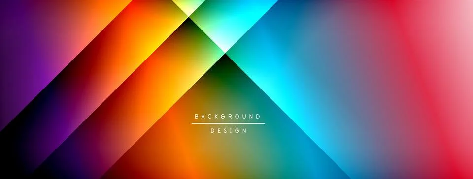 Colorful gradient with lines made of shadow and light. Creative background Stock Illustration