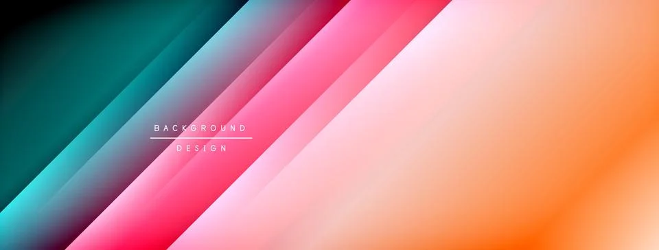 Colorful gradient with lines made of shadow and light. Creative background Stock Illustration
