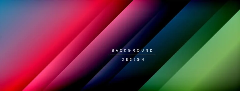 Colorful gradient with lines made of shadow and light. Creative background Stock Illustration