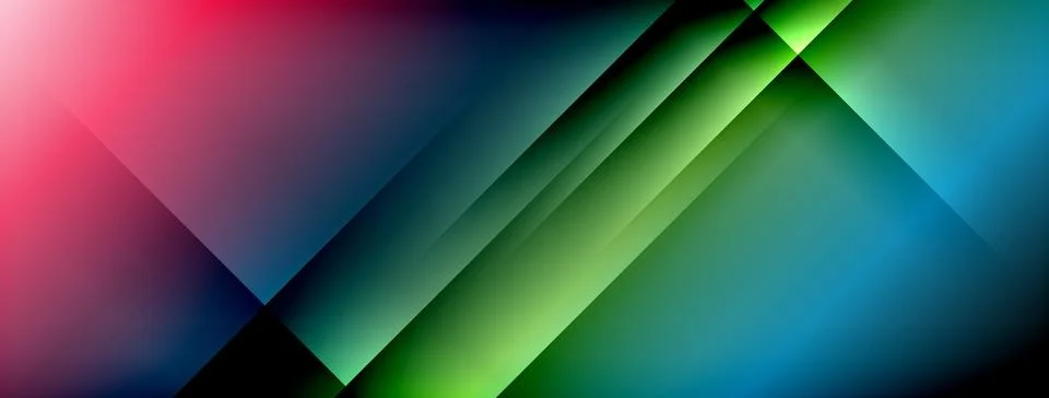 Colorful gradient with lines made of shadow and light. Creative background Stock Illustration