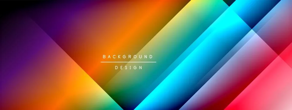 Colorful gradient with lines made of shadow and light. Creative background Stock Illustration