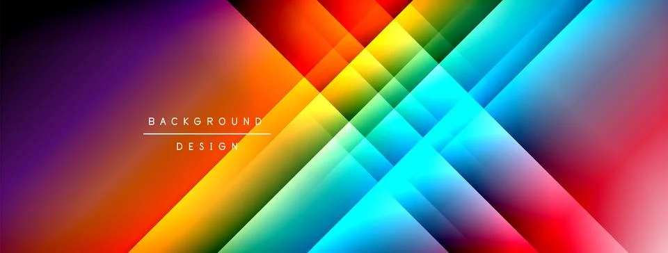 Colorful gradient with lines made of shadow and light. Creative background Stock Illustration