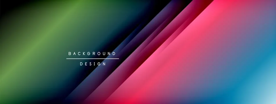 Colorful gradient with lines made of shadow and light. Creative background Stock Illustration