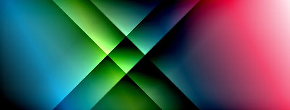Colorful gradient with lines made of shadow and light. Creative background Stock Illustration