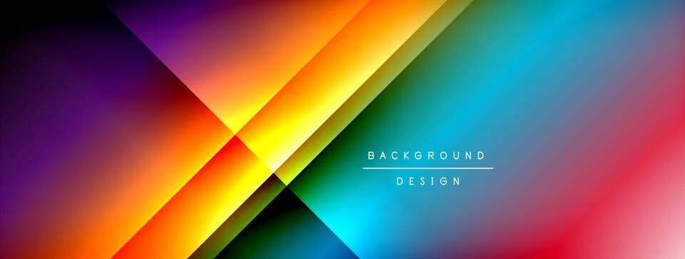 Colorful gradient with lines made of shadow and light. Creative background Stock Illustration