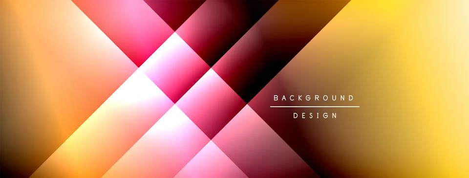 Colorful gradient with lines made of shadow and light. Creative background Stock Illustration