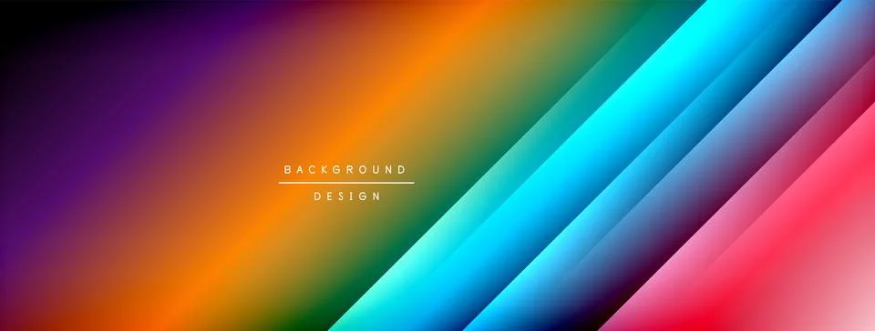 Colorful gradient with lines made of shadow and light. Creative background Illustrazione stock