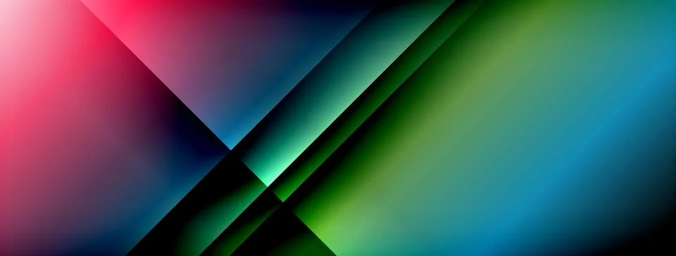 Colorful gradient with lines made of shadow and light. Creative background Stock Illustration