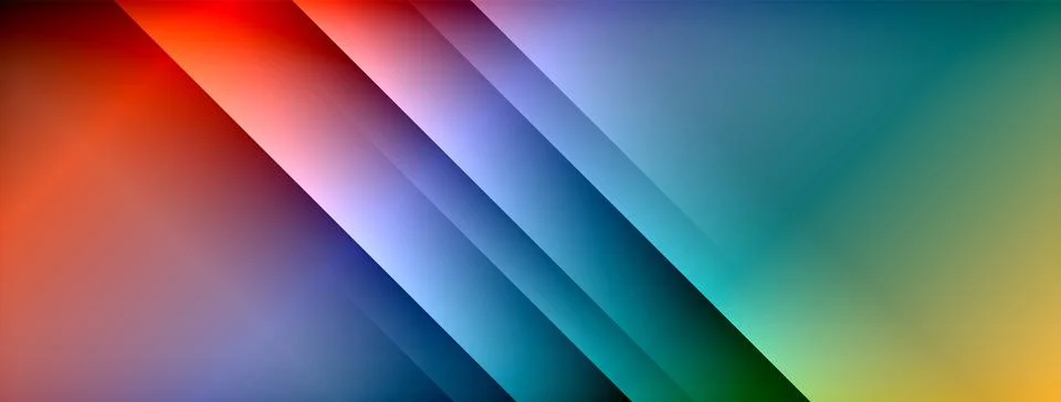 Colorful gradient with lines made of shadow and light. Creative background Stock Illustration