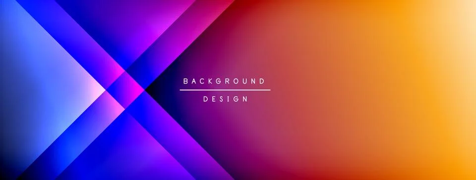 Colorful gradient with lines made of shadow and light. Creative background Stock Illustration