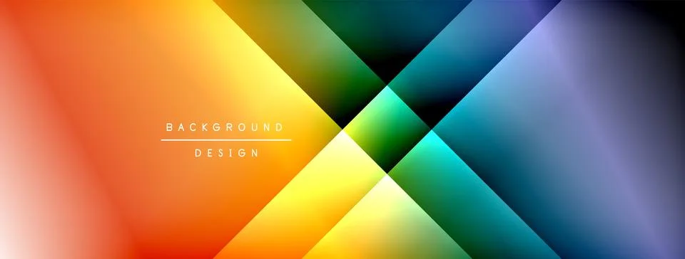 Colorful gradient with lines made of shadow and light. Creative background Stock Illustration