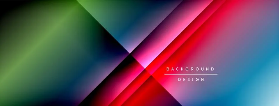 Colorful gradient with lines made of shadow and light. Creative background Stock Illustration