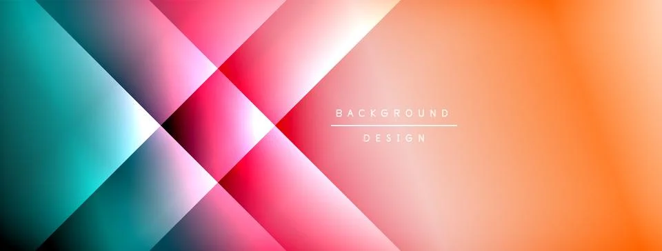 Colorful gradient with lines made of shadow and light. Creative background Stock Illustration