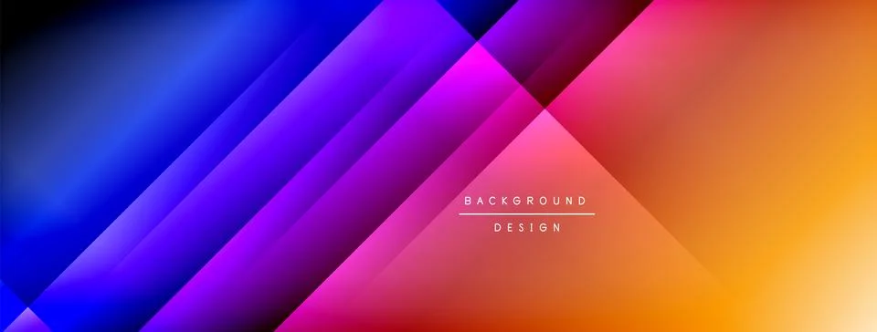 Colorful gradient with lines made of shadow and light. Creative background Stock Illustration