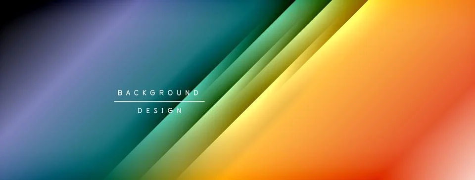 Colorful gradient with lines made of shadow and light. Creative background Stock Illustration