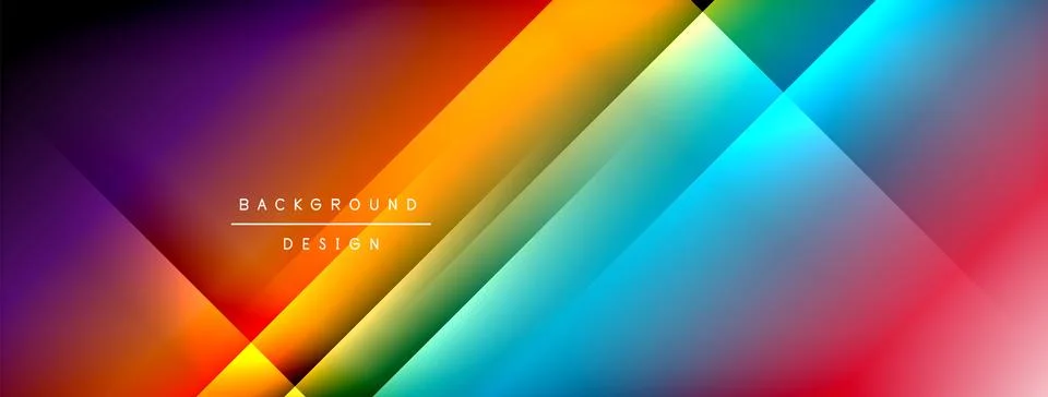 Colorful gradient with lines made of shadow and light. Creative background Illustrazione stock
