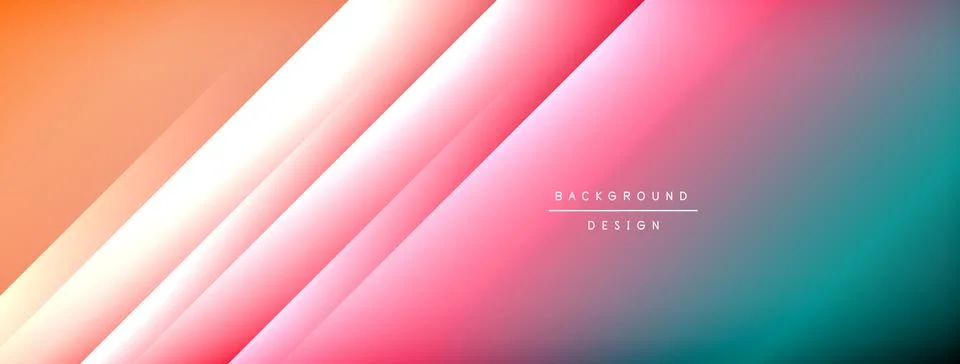 Colorful gradient with lines made of shadow and light. Creative background Stock Illustration