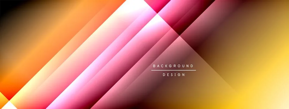 Colorful gradient with lines made of shadow and light. Creative background Ilustração Stock
