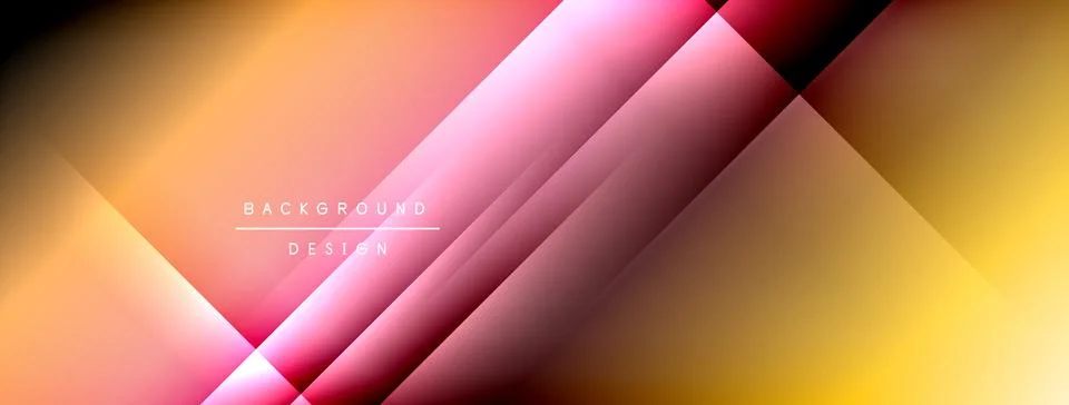 Colorful gradient with lines made of shadow and light. Creative background 库存插图