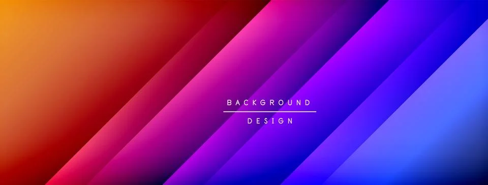 Colorful gradient with lines made of shadow and light. Creative background Stock Illustration