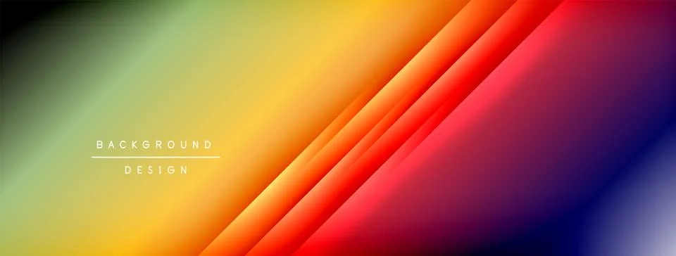 Colorful gradient with lines made of shadow and light. Creative background Stock Illustration
