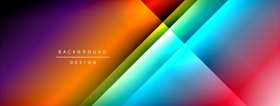 Colorful gradient with lines made of shadow and light. Creative background Stock Illustration
