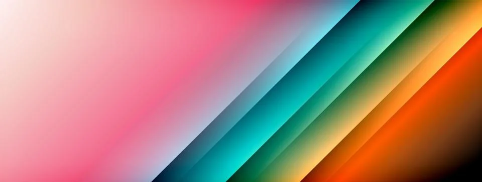 Colorful gradient with lines made of shadow and light. Creative background Stock Illustration