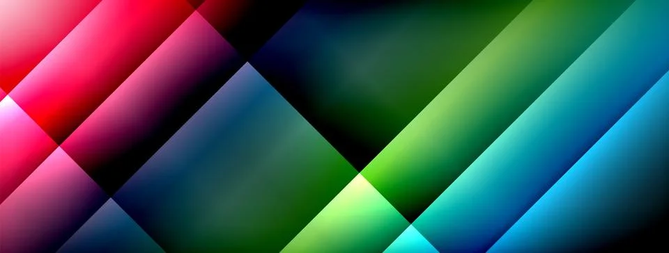 Colorful gradient with lines made of shadow and light. Creative background Illustrazione stock