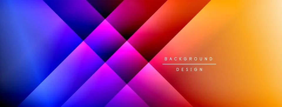 Colorful gradient with lines made of shadow and light. Creative background Stock Illustration