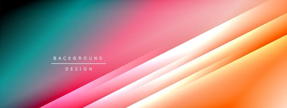 Colorful gradient with lines made of shadow and light. Creative background Stock Illustration