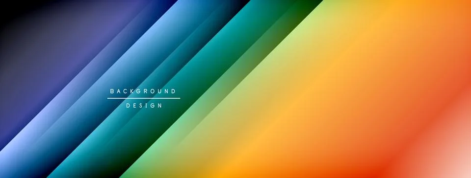 Colorful gradient with lines made of shadow and light. Creative background Stock Illustration