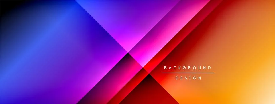 Colorful gradient with lines made of shadow and light. Creative background Stock Illustration