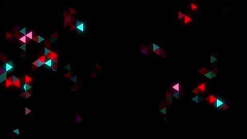 Colorful gradient mosaic backdrop. Red, cyan and green Stock Footage 253768909