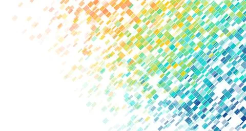 Colorful gradient mosaic squares abstract geometric concept background Stock Illustration