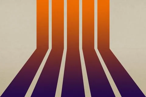 Colorful gradient perspective strips Stock Illustration
